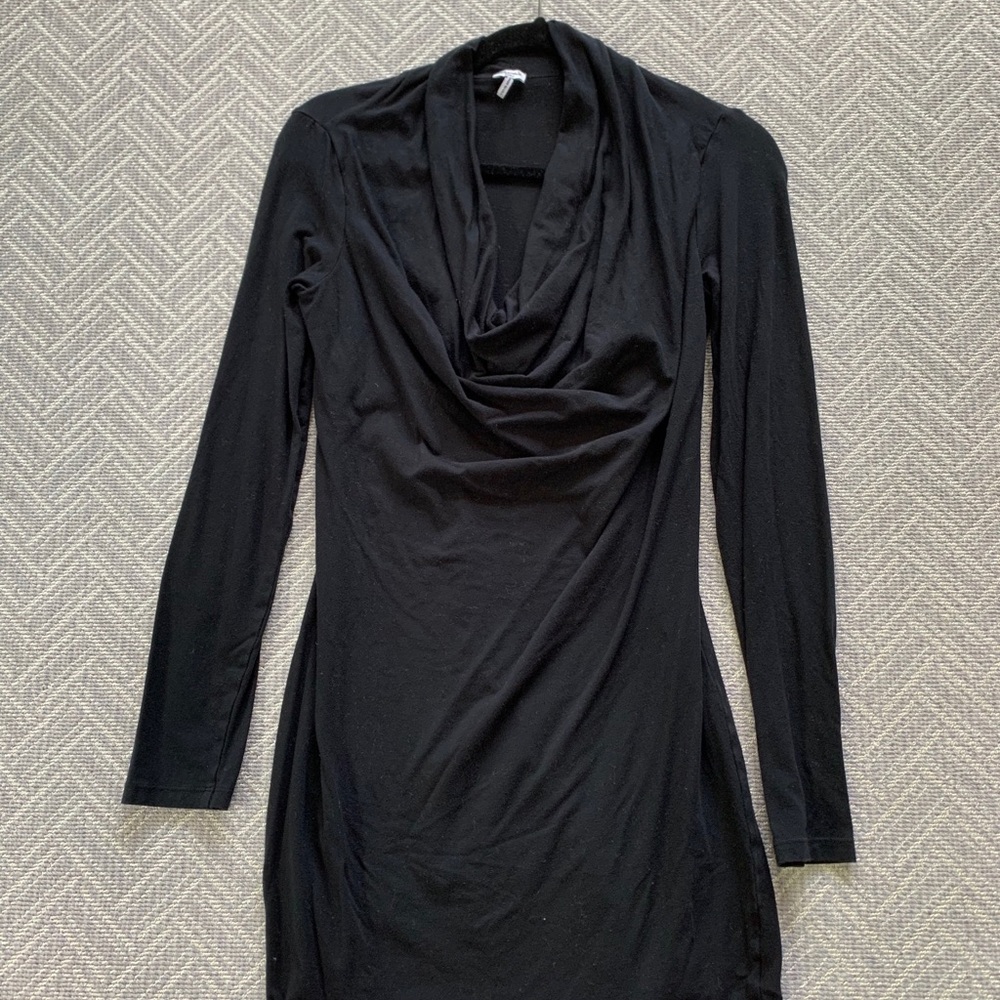 Splendid Black Cowl Neck Dress